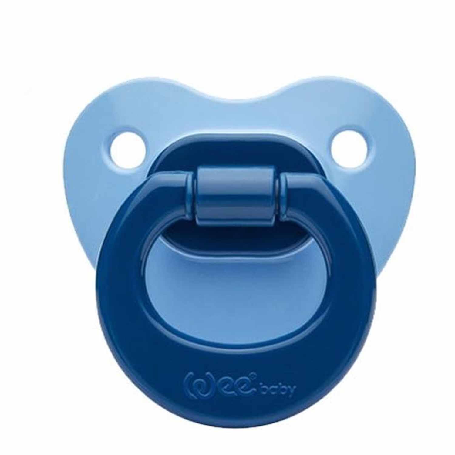 Wee Baby Mat Gövdeli Silikon Damaklı No 2 Emzik 6-18 Ay Mavi