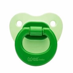Wee Baby Mat Gövdeli Silikon Damaklı No 2 Emzik 6-18 Ay Yeşil