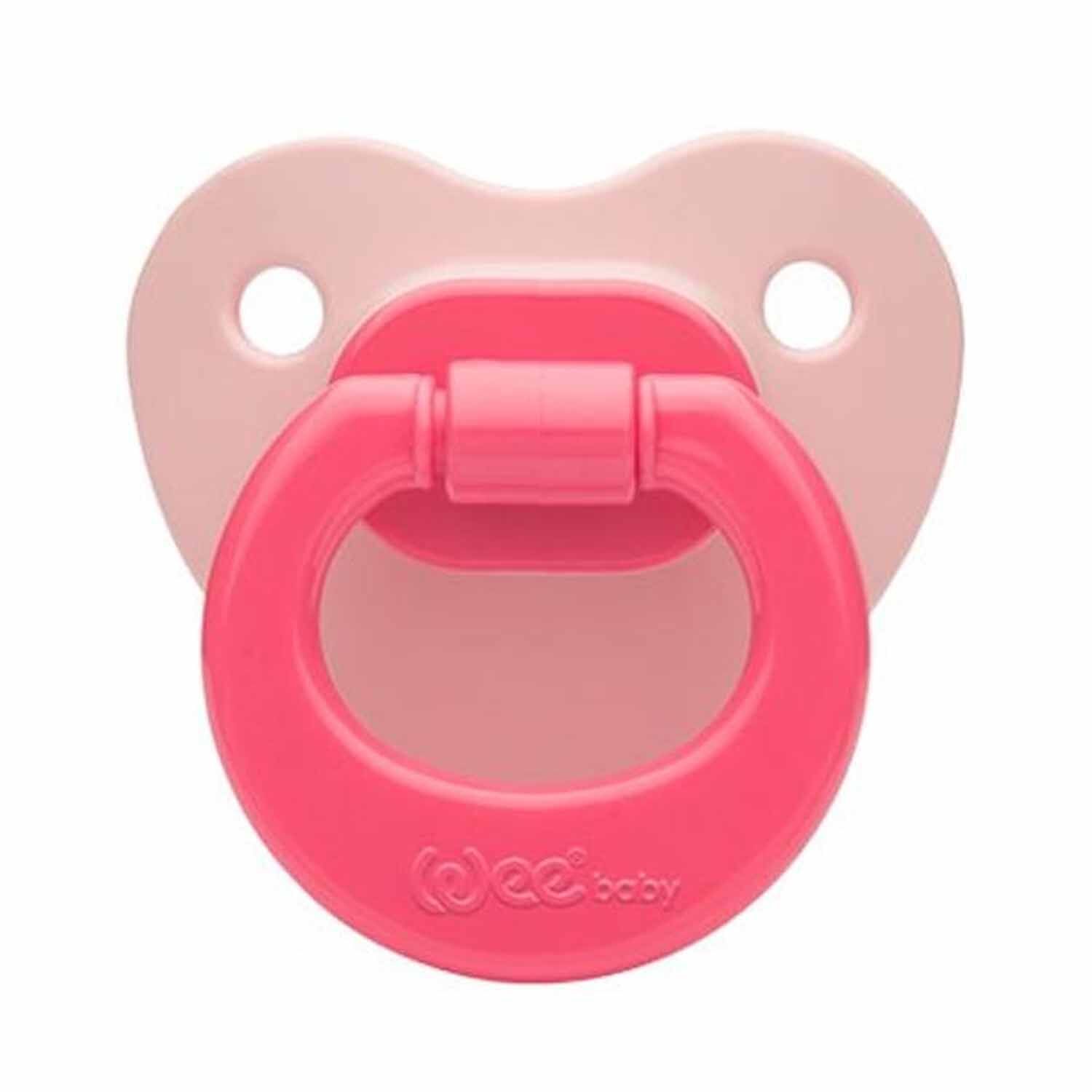 Wee Baby Mat Gövdeli Silikon Damaklı No 2 Emzik 6-18 Ay Pembe
