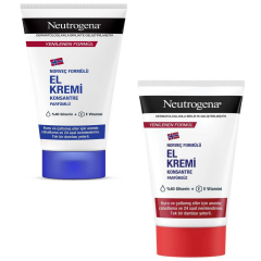 Neutrogena Konsantre Parfümlü El Kremi 50 ml + Neutrogena Parfümsüz El Kremi 50 ml