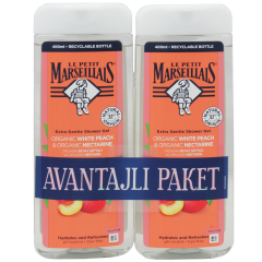 Le Petit Marseillais Beyaz Şeftali Ve Nektarin Organik Duş Jeli 2 x 400 ml