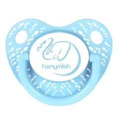 Hanymish 118 Tiny Silikon Damaklı Emzik No 1 0-6 Ay Mavi