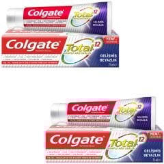 Colgate Total Gelişmiş Beyazlık Diş Macunu 75 ml + 75 ml