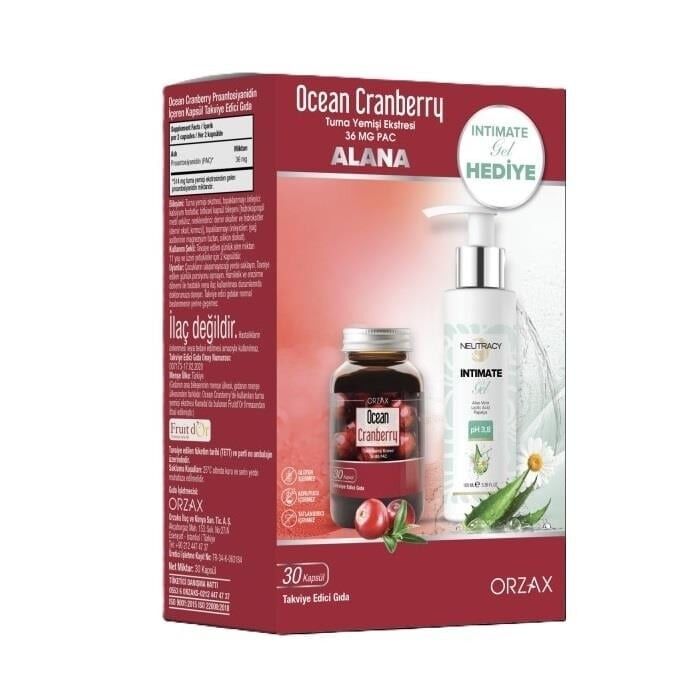 Ocean Cranberry Turna Yemişi Ekstresi 30 Kapsül + Neutracy İntim Jel Hediyeli