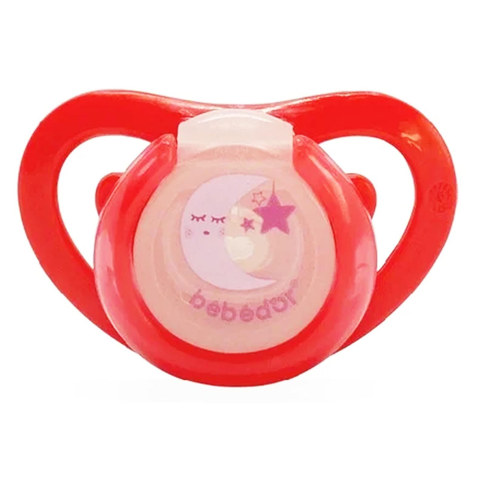 Bebedor 181 Air Serisi Fosforlu Damaklı Emzik No 1 0-6 Ay Kırmızı