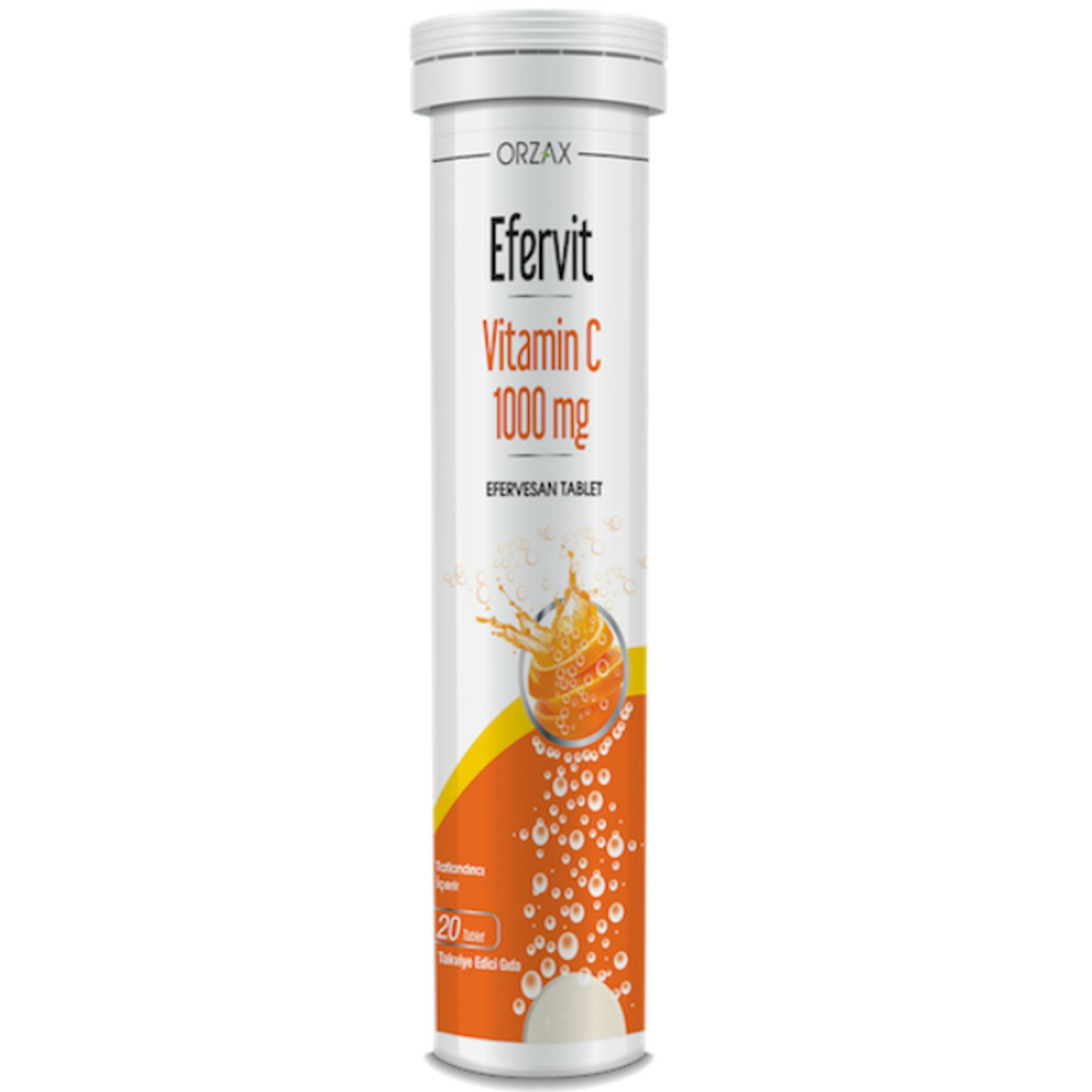 Orzax Efervit Vitamin C 1000 mg 20 Efervesan Tablet