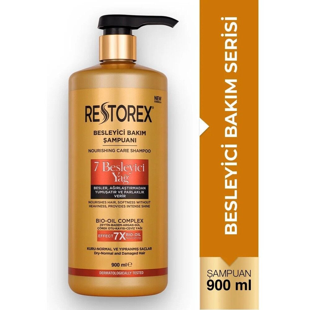 Restorex 7 Besleyici Yağ Bakım Şampuanı 900 ml