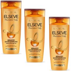 Loreal Paris Elseve Mucizevi Yağ Besleyici Bakım Şampuanı 400 ml 3 ADET
