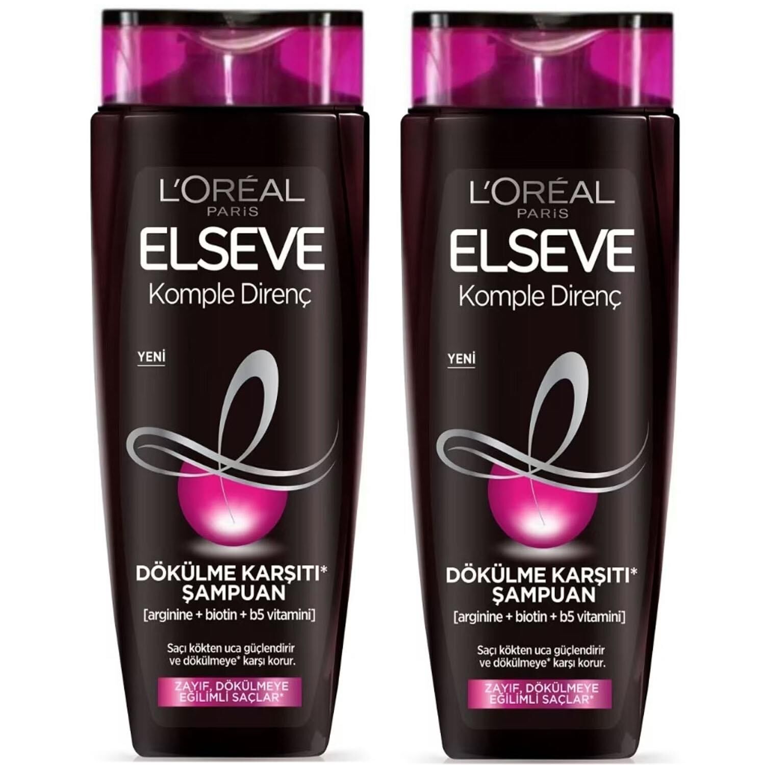 Loreal Paris Elseve Komple Direnç Dökülme Karşıtı Şampuan 400 ml 2 ADET