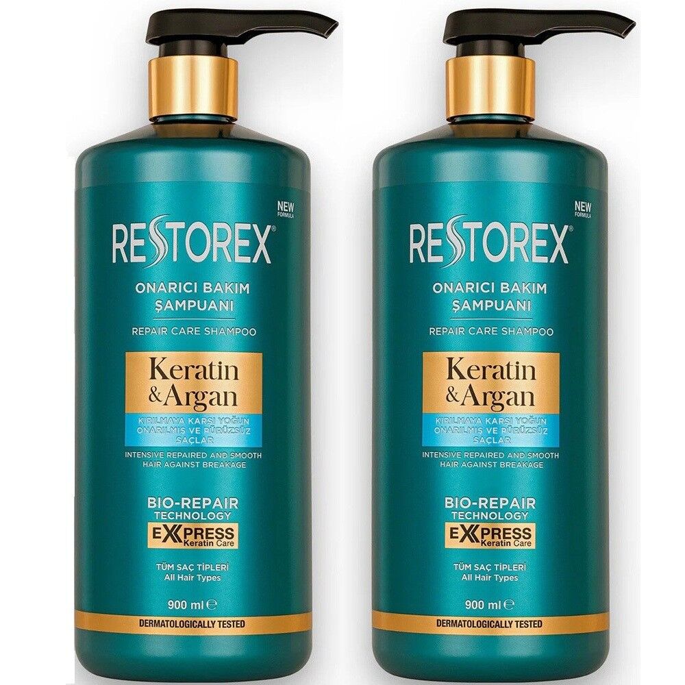 Restorex Keratin Argan Onarıcı Bakım Şampuanı 900 ml 2 ADET