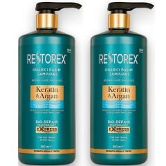 Restorex Keratin Argan Onarıcı Bakım Şampuanı 900 ml 2 ADET
