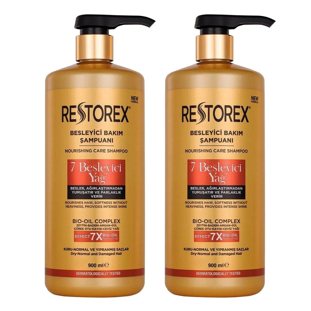 Restorex 7 Besleyici Yağ Bakım Şampuanı 900 ml 2 ADET