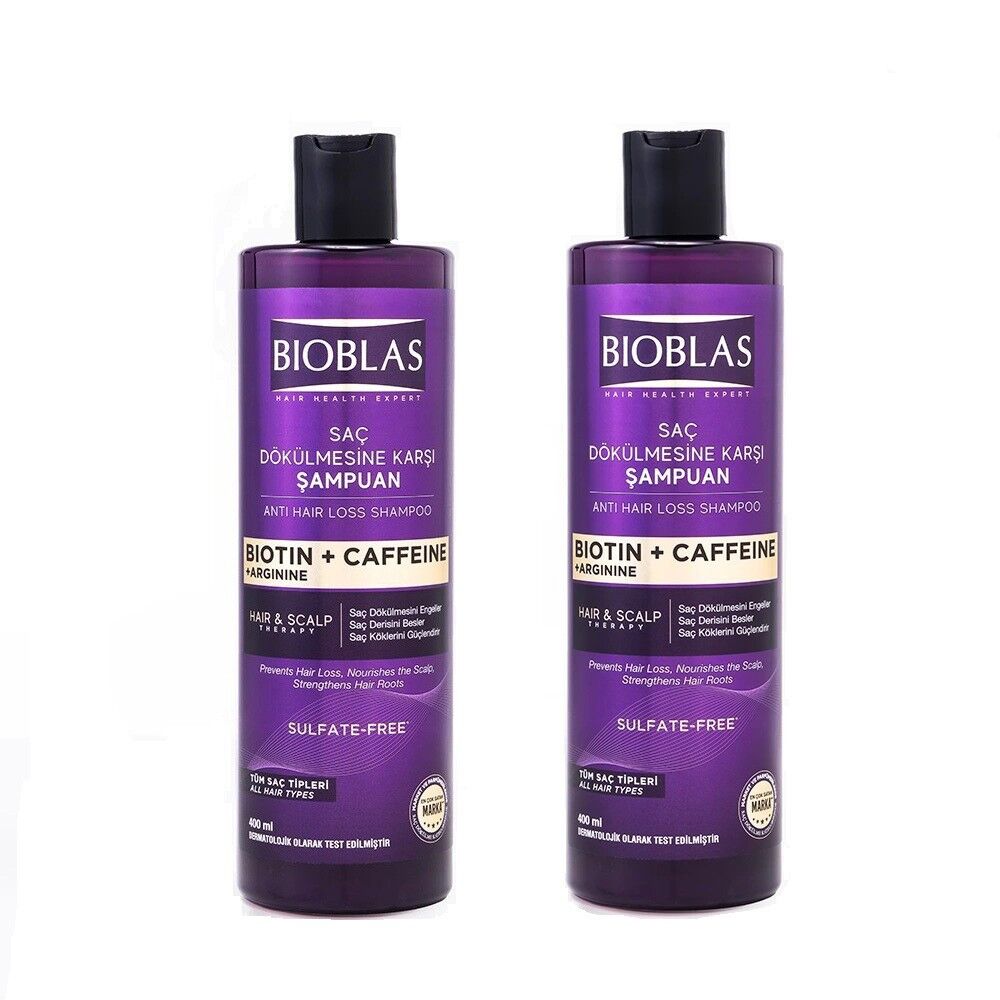 Bioblas Biotin + Kafein Saç Dökülmesine Karşı Şampuan 400 ml 2 ADET