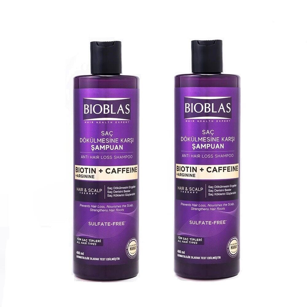 Bioblas Biotin + Kafein Saç Dökülmesine Karşı Şampuan 400 ml 2 ADET