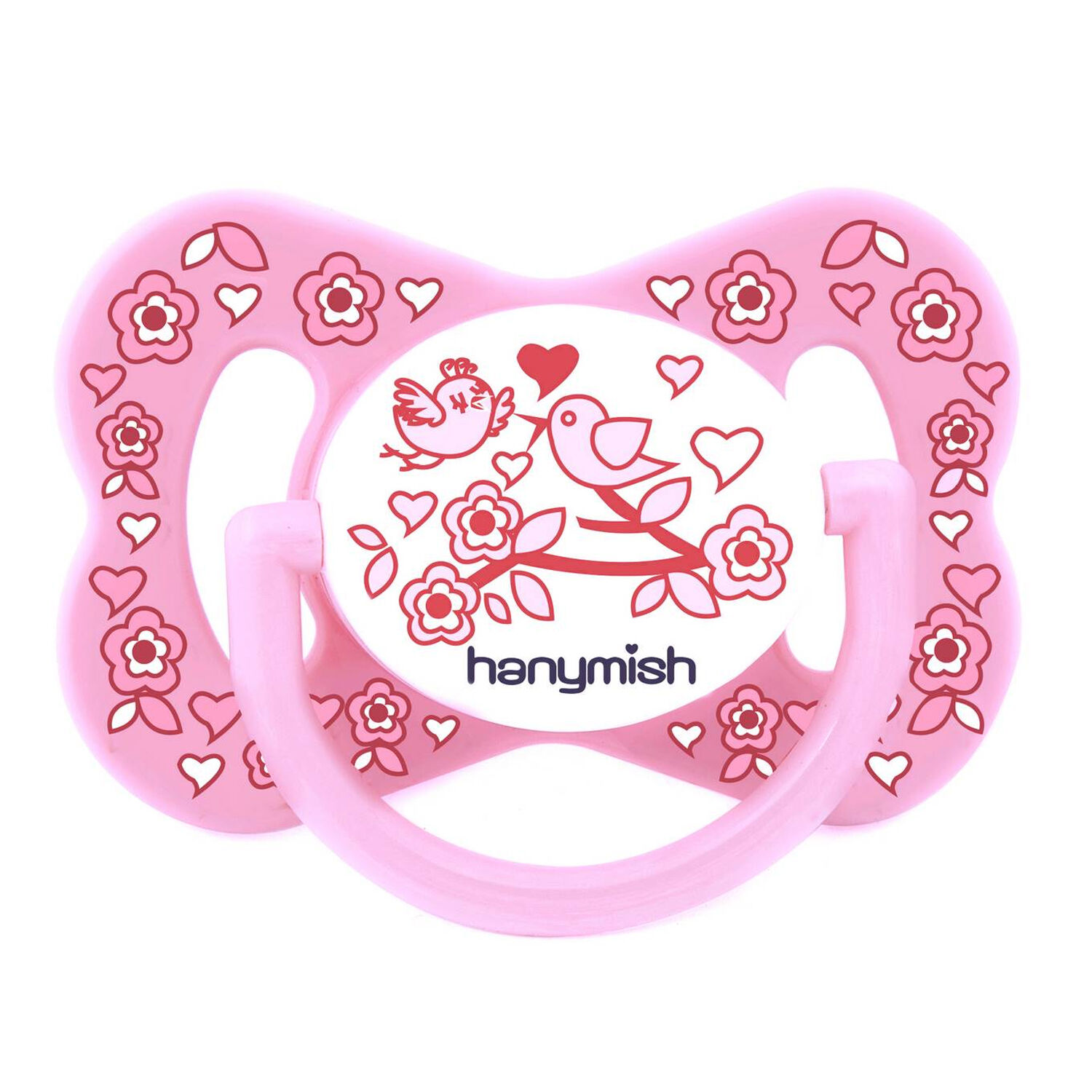 Hanymish 104 Happy Silikon Damakli Emzik No 2 6-18 Ay Pembe