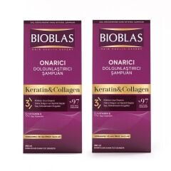 Bibolas Keratin Collagen Onarıcı Dolgunlaştırıcı Şampuan 360 ml 2 ADET