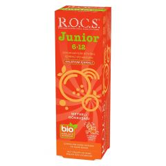 Rocs Junior 6-12 Yaş Meyveli Gökkuşağı Tadında Florürsüz Çocuk Diş Macunu 60 ml