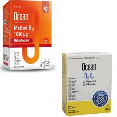 Ocean Methyl B12 Dilaltı Sprey 10 ml + Ocean Vitamin D3 K2 Damla 20 ml