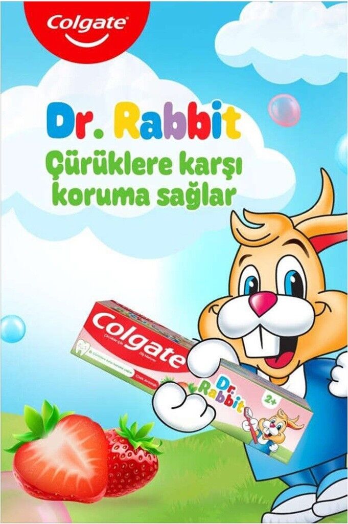 Colgate Rabbit Comics Colgate Dr. Rabbit Çilek Aromalı 2+ Yaş Diş Macunu 50 ml