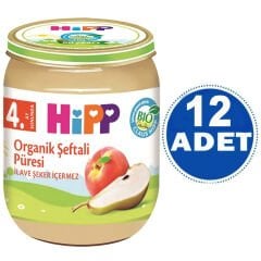 Hipp Kavanoz Maması Organik Şeftali Püresi 125 gr 12 ADET