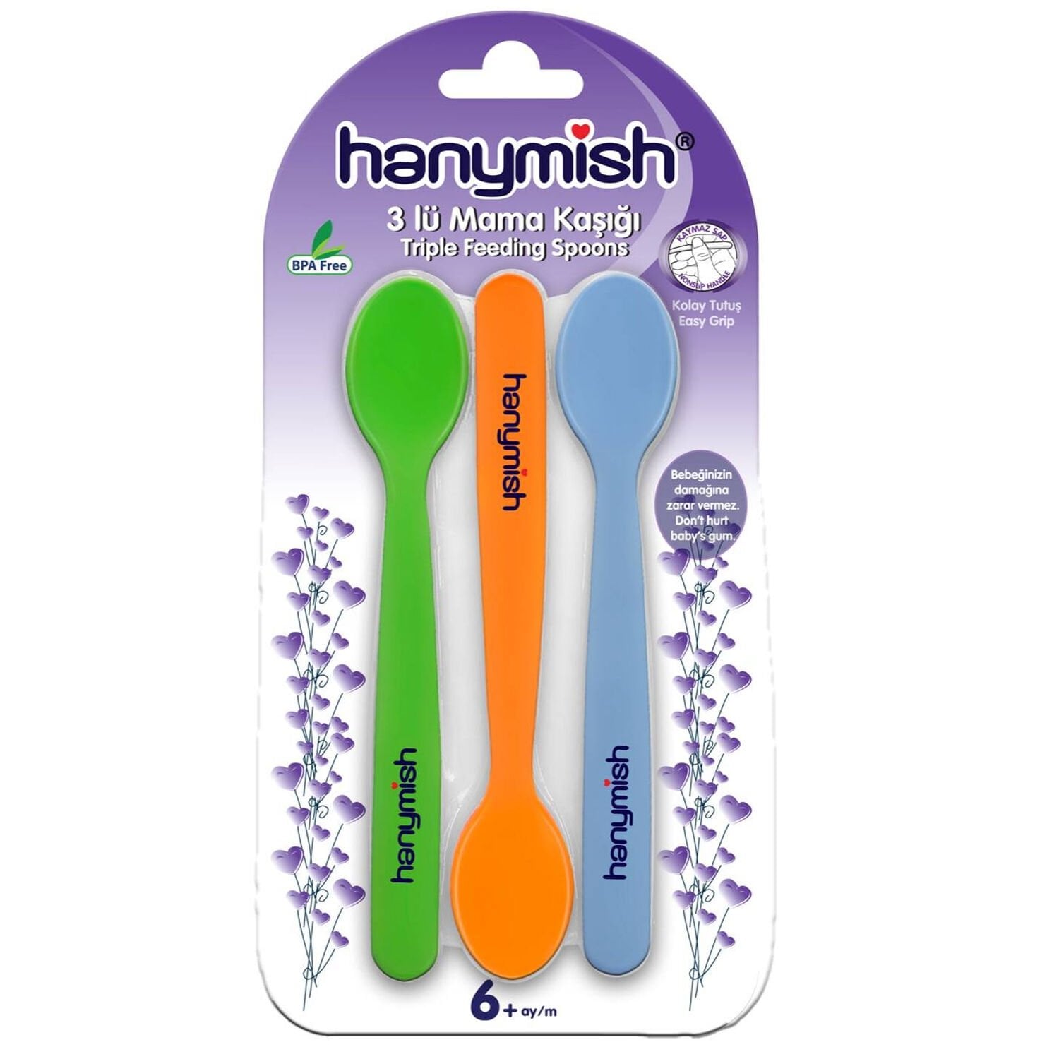 Hanymish 510 Mama Kaşığı 3 lü Mavi
