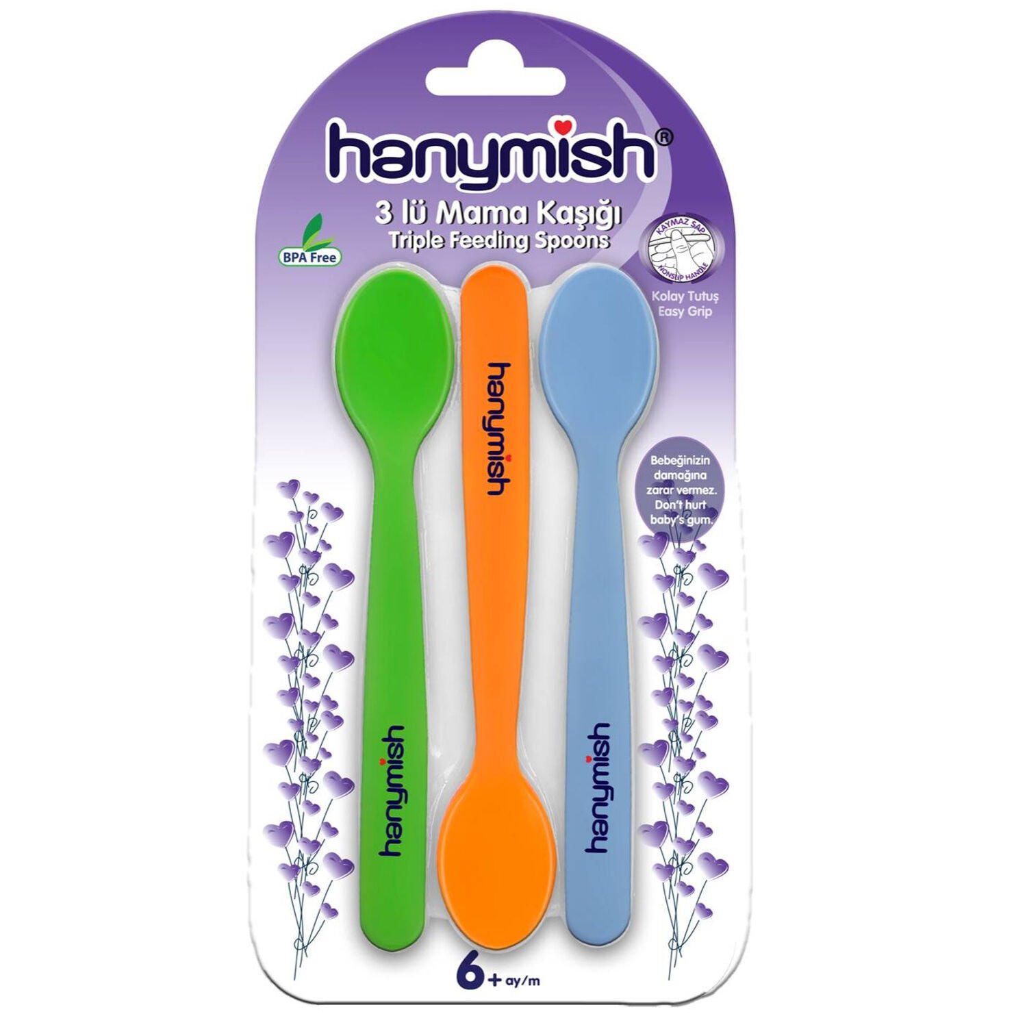 Hanymish 510 Mama Kaşığı 3 lü Mavi