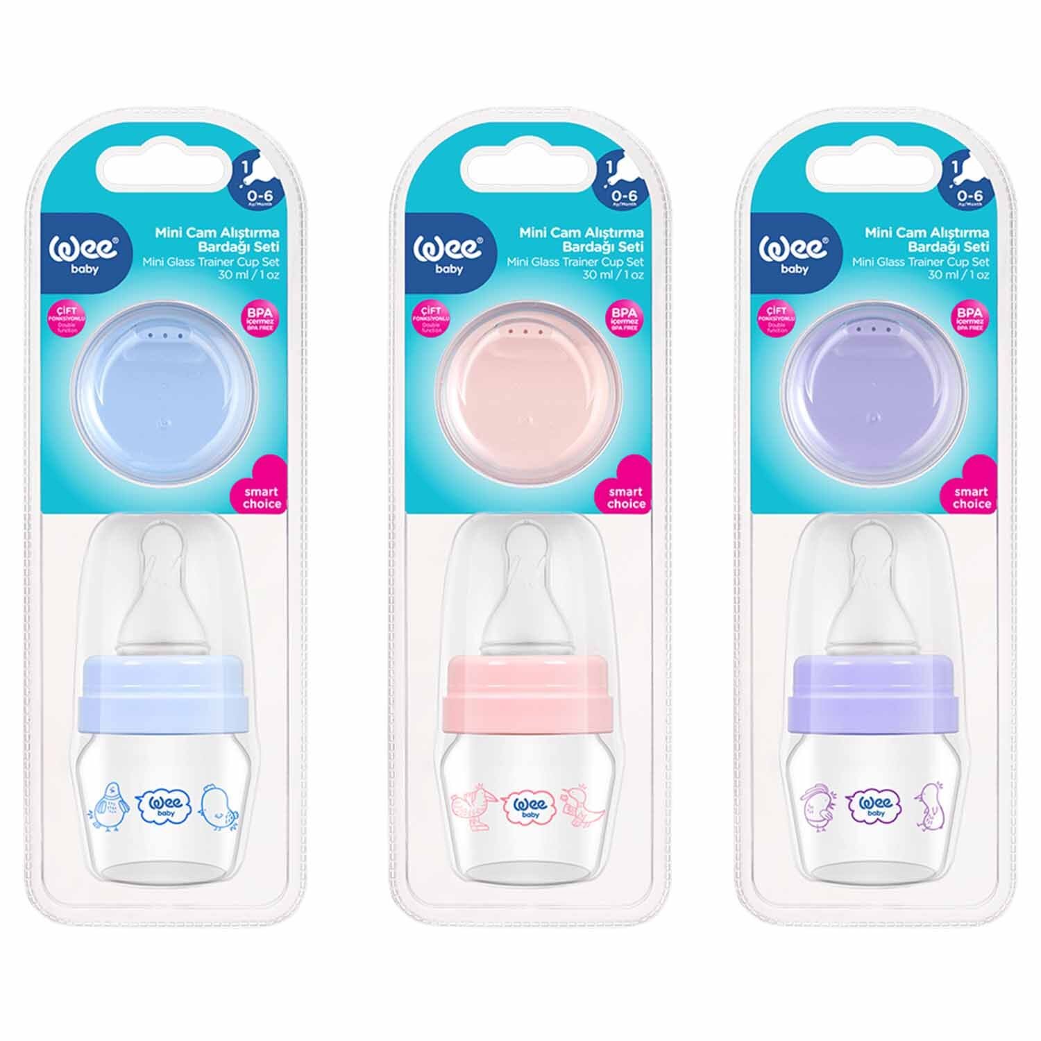 Wee Baby Mini Cam Alıştırma Bardağı Seti 30 ml