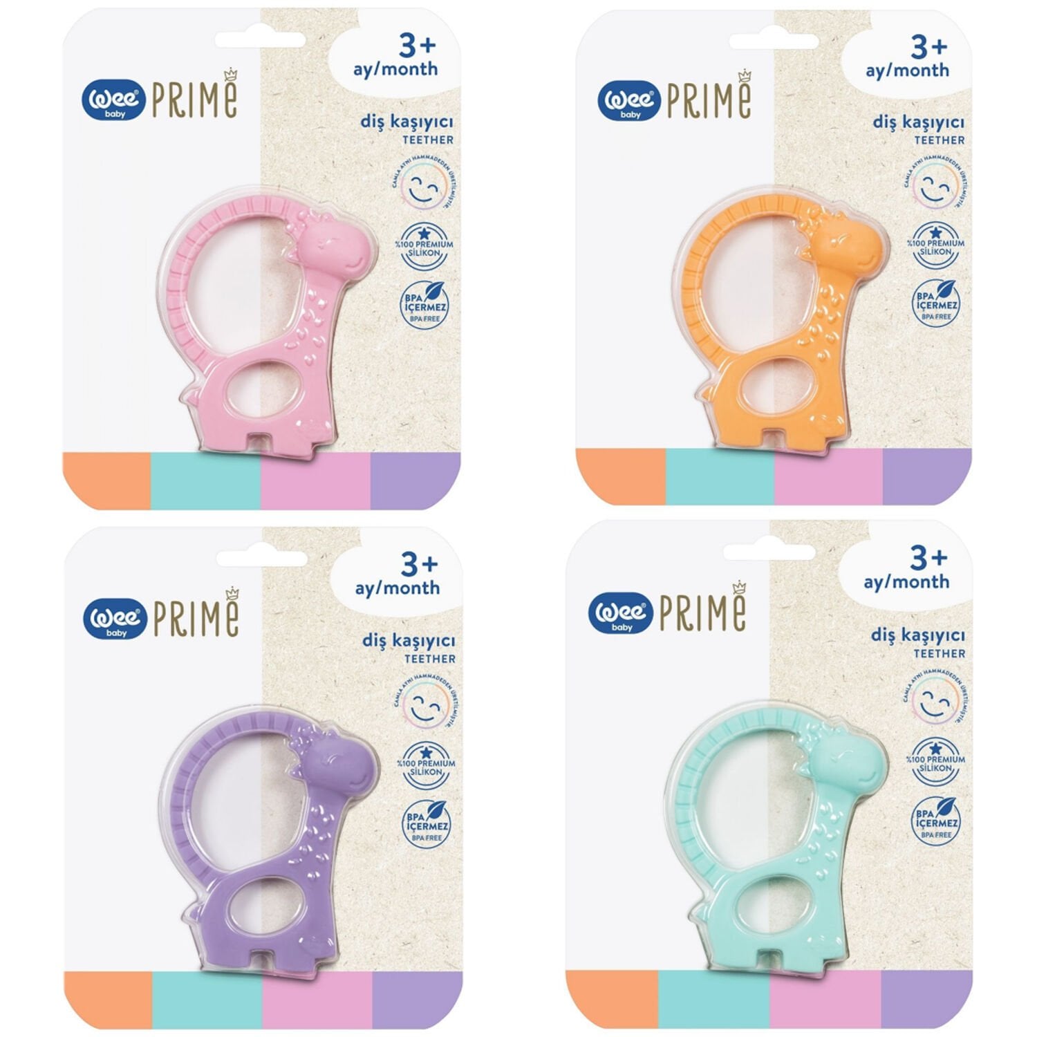 Wee Baby Prime Silikon Diş Kaşıyıcı 3+ Ay