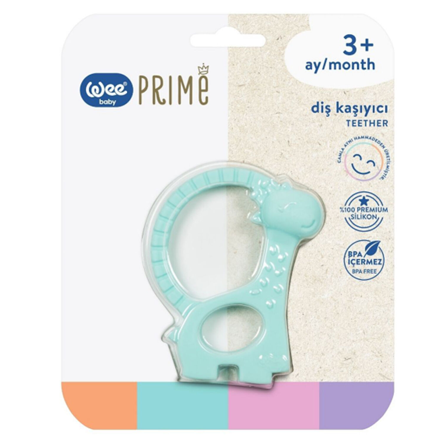 Wee Baby Prime Silikon Diş Kaşıyıcı 3+ Ay Yeşil
