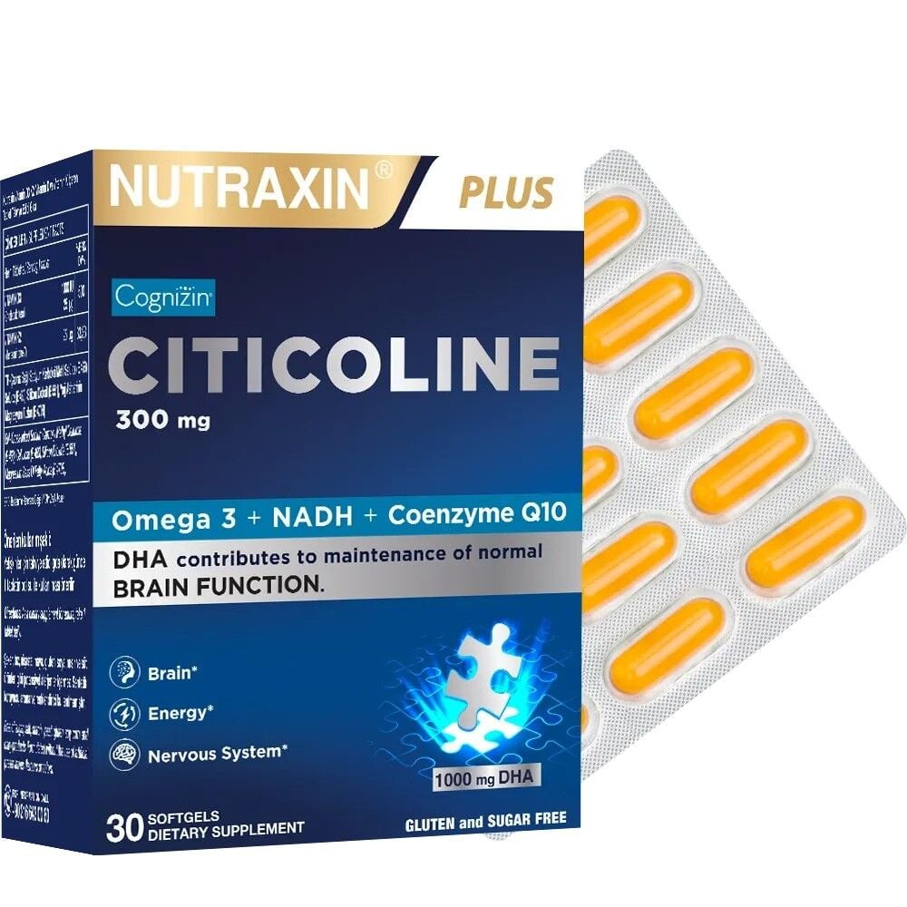 Nutraxin Sitikolin 300 mg 30 Yumuşak Kapsül