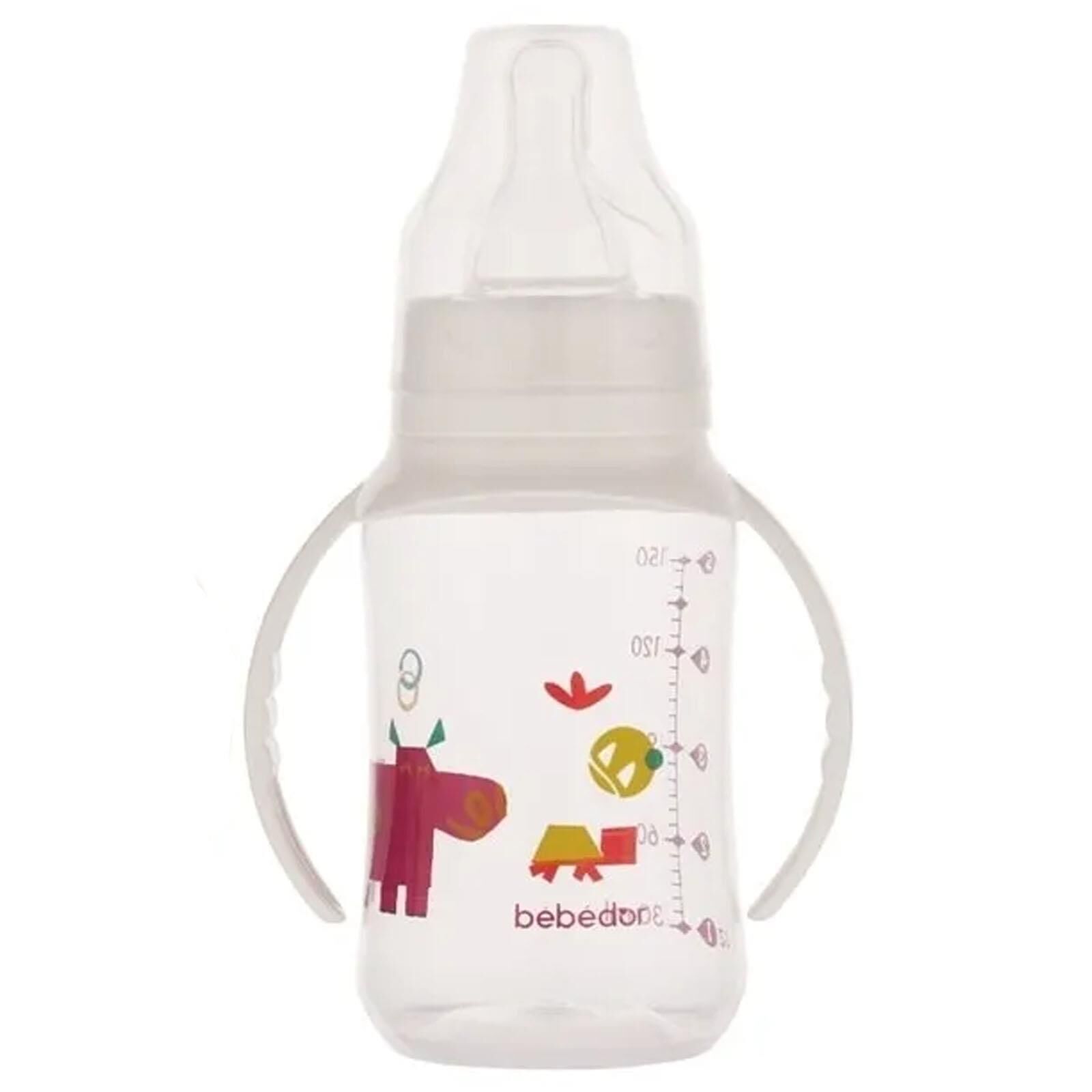Bebedor 76302 Kulplu PP Biberon 6-18 Ay 150 ml Hipopotam Desenli