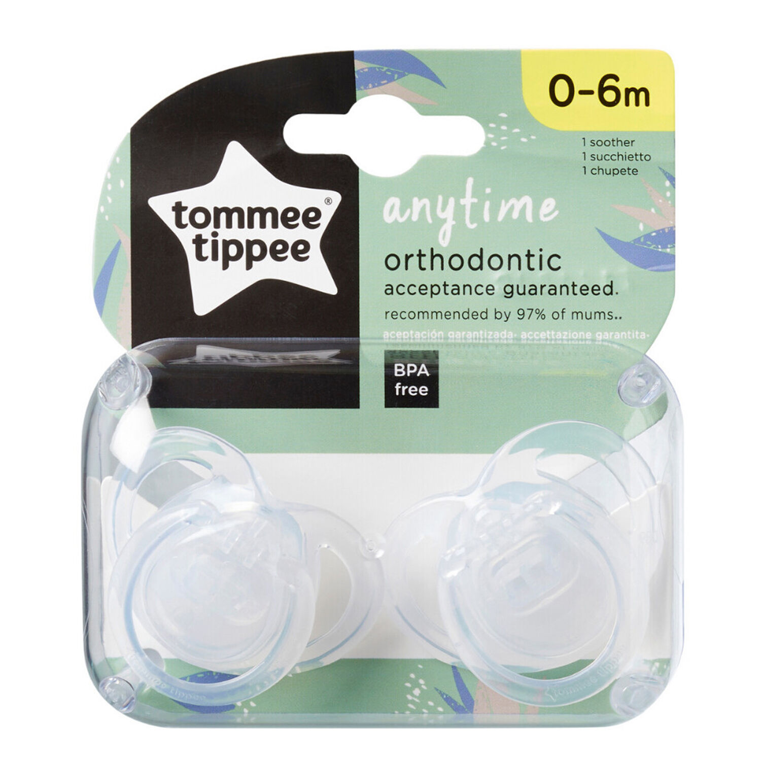 Tommee Tippee Anytime Ortodontik 2 li Emzik 0-6 Ay Beyaz