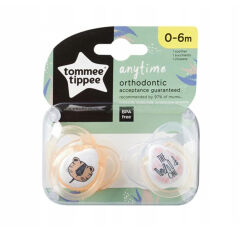 Tommee Tippee Anytime Ortodontik 2 li Emzik 0-6 Ay Turuncu