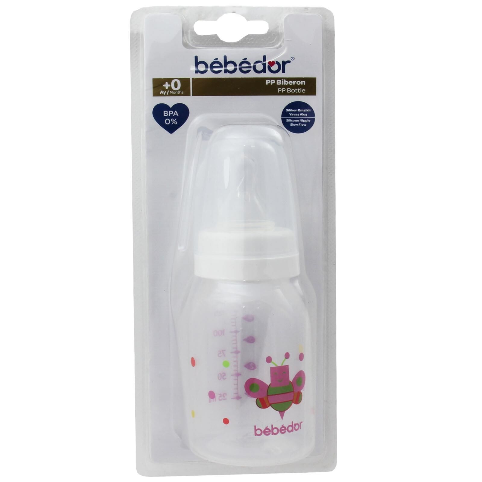 Bebedor 23302 PP Biberon 125 ml Arı Desenli
