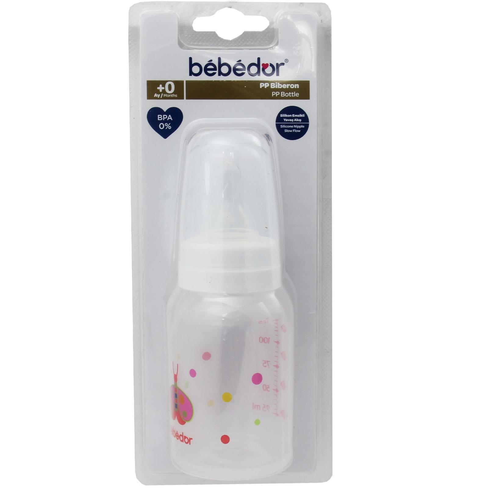 Bebedor 23302 PP Biberon 125 ml Kelebek Desenli