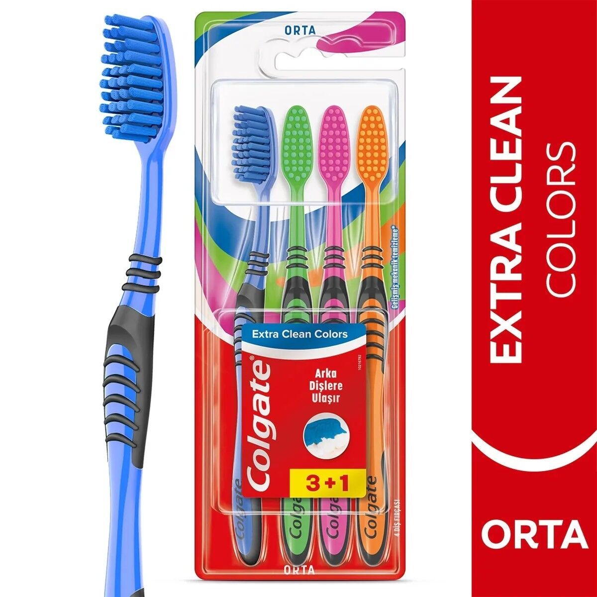 Colgate Extra Clean Color 3+1 Diş Fırçası
