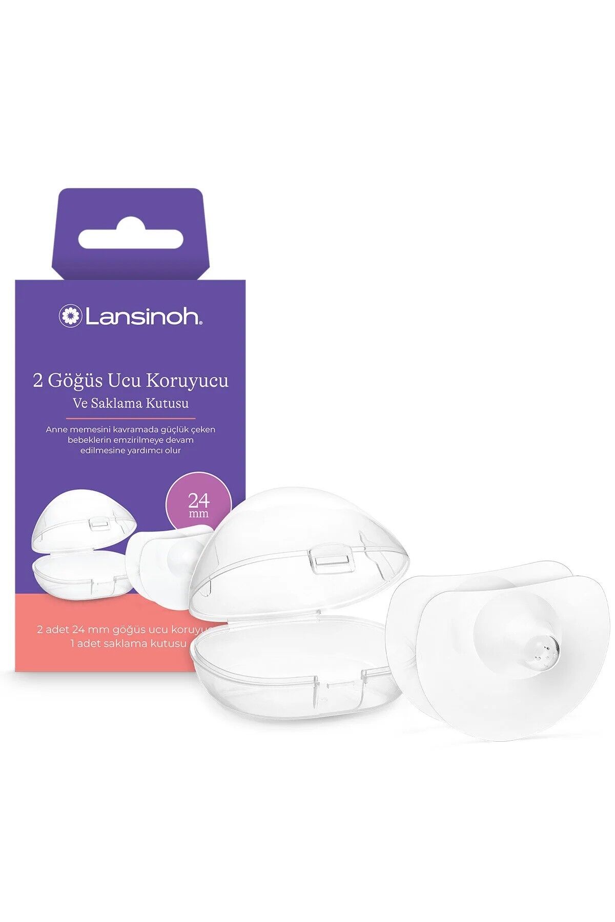 Lansinoh 2 li Göğüs Ucu Koruyucu 24 mm