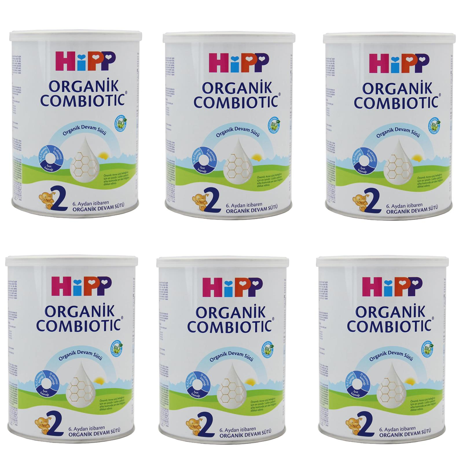 Hipp 2 Organik Combiotic Devam Sütü 350 gr 6 Adet
