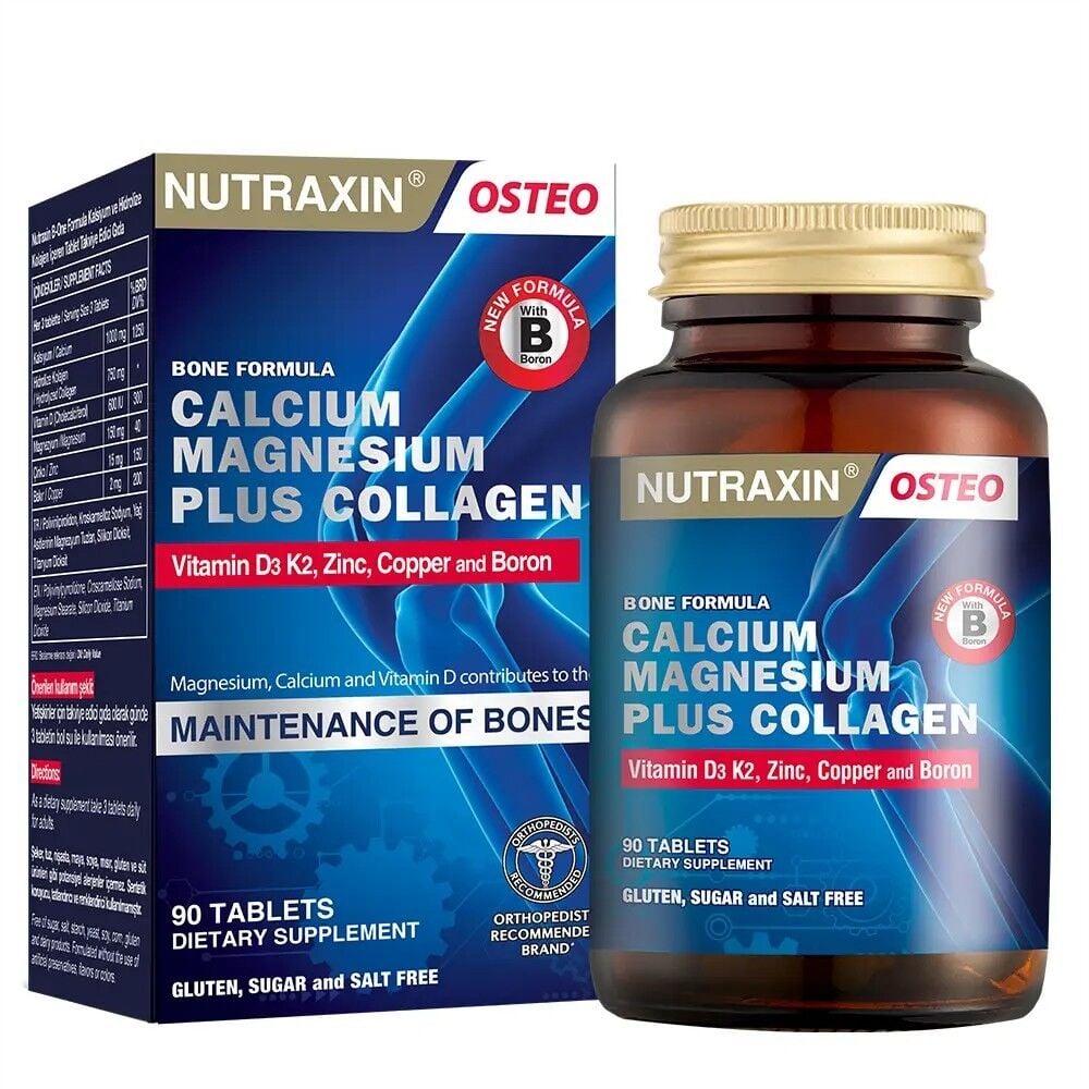 Nutraxin B One Formula Calcium Magnesium Plus Collagen 90 Tablet