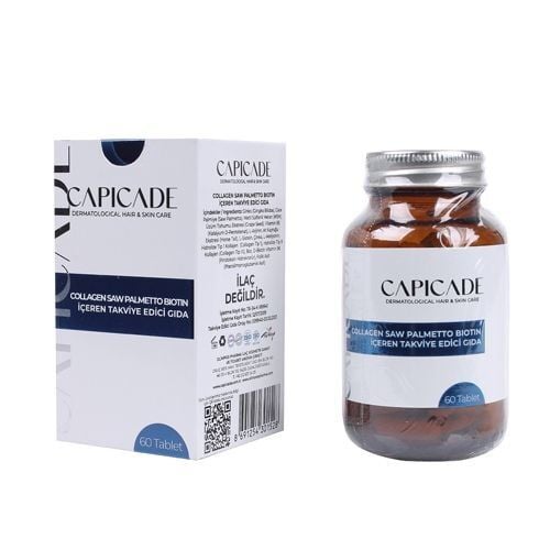 Capicade Collagen Saw Palmetto Biotin İçeren Takviye Edici Gıda 60 Tablet