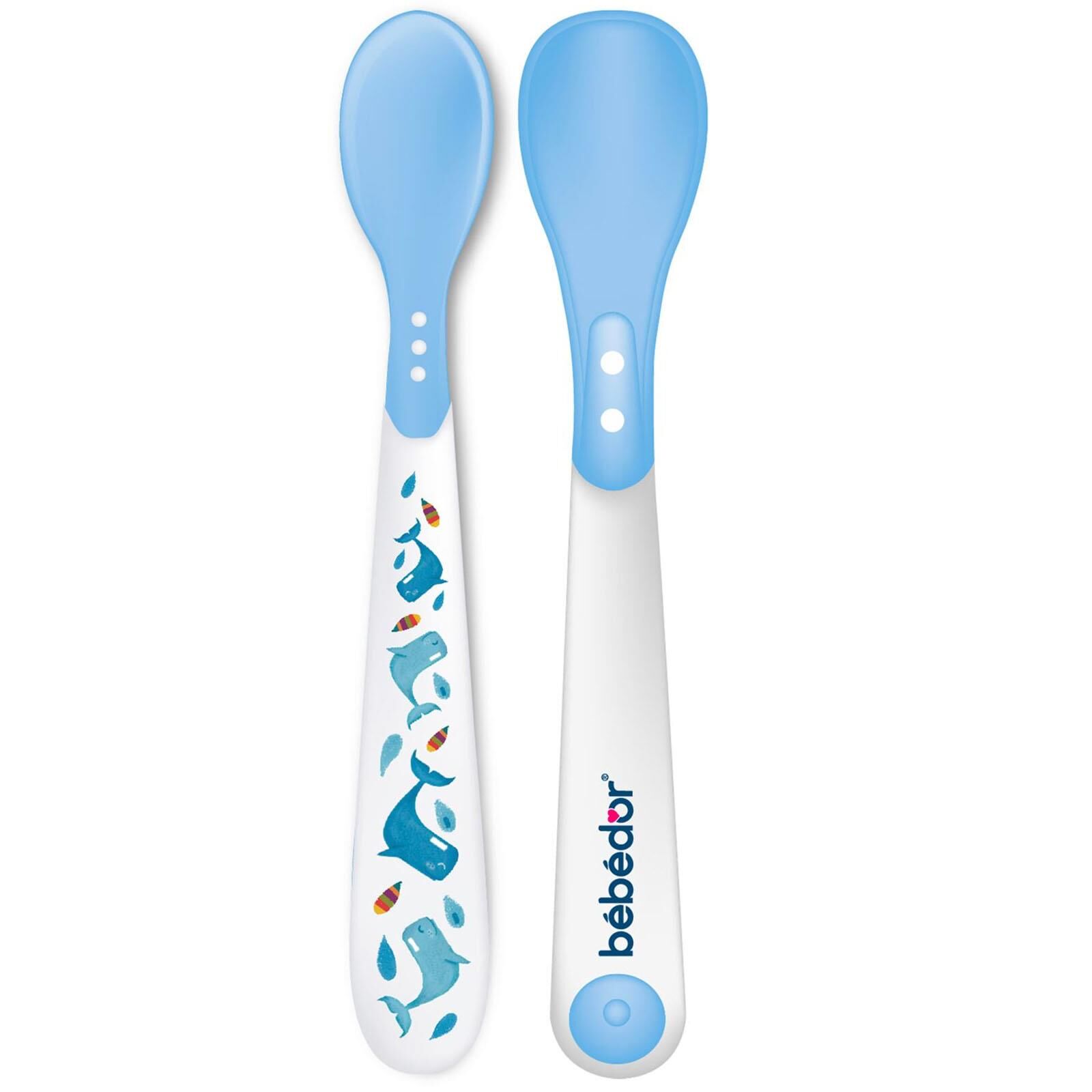 Bebedor Isıya Duyarlı 2 li Kaşık 6+ Ay Mavi