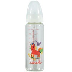 Bebedor Sevimli At Desenli Cam Biberon 3+ Ay 250 ml