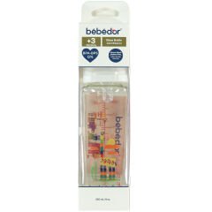 Bebedor Sevimli Zürafa Desenli Cam Biberon 3+ Ay 250 ml