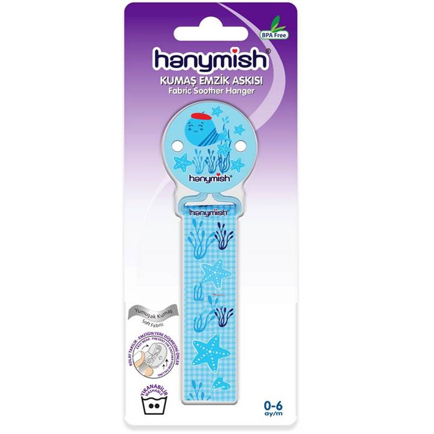 Hanymish 724 Kumaş Emzik Askısı Mavi