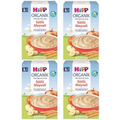 Hipp Organik Sütlü Meyveli 6+ Ay Kaşık Maması 250 gr 4 ADET