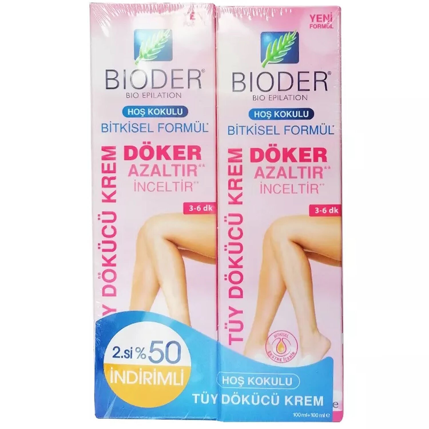 Bioder Bitkisel Formül Normal Ciltler İçin Tüy Dökücü Krem 100 + 100 ml