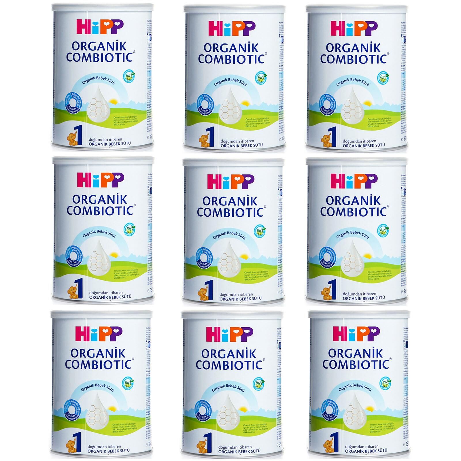 Hipp 1 Organik Combiotic Bebek Sütü 350 gr 9 ADET