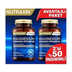 Nutraxin Magnezyum Complex 60 + 60 Tablet Avantajlı Paket
