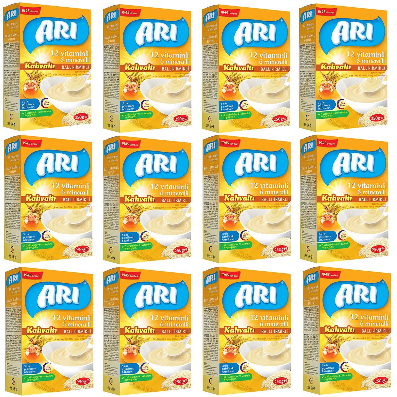 Arı Mama Kahvaltı Ballı İrmikli Sütlü Pirinç Unu 250 gr 12 ADET