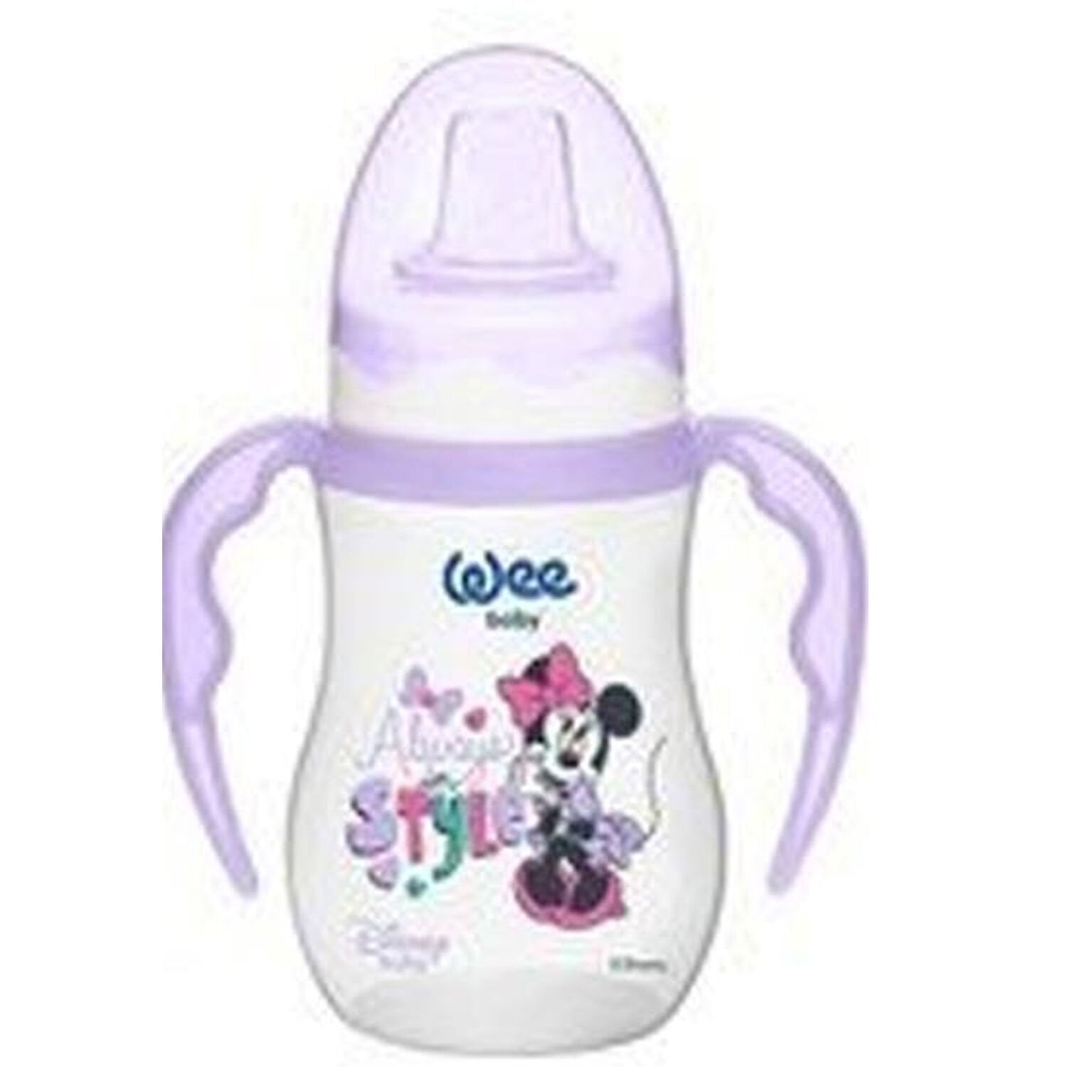 Wee Baby Disney Kulplu Alıştırma Bardağı 250 ml Mor